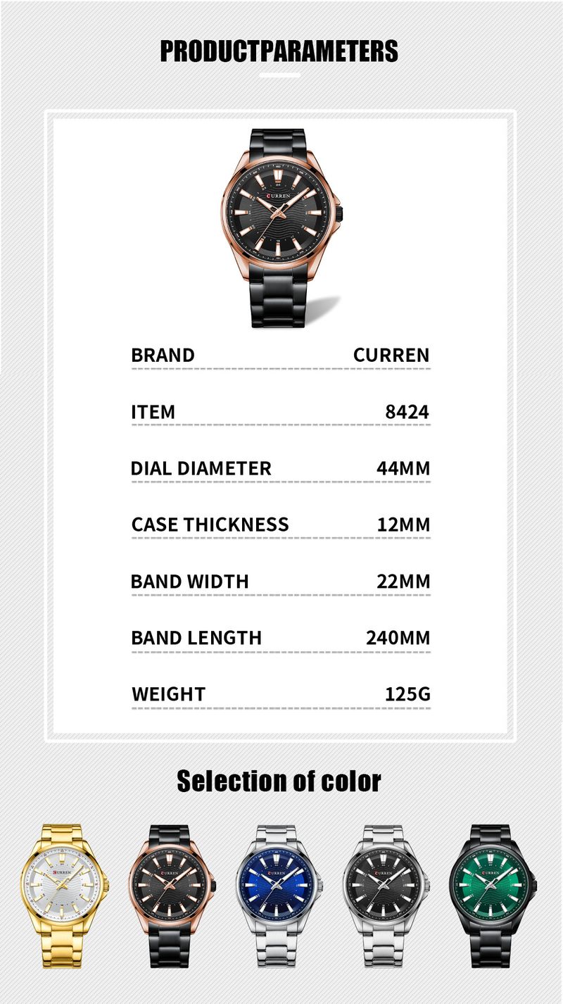 Men's Waterproof Quartz Watch With Stainless Steel Band, Minimalist Round Dial, Date Display, Casual Business Wristwatch_voghion.com