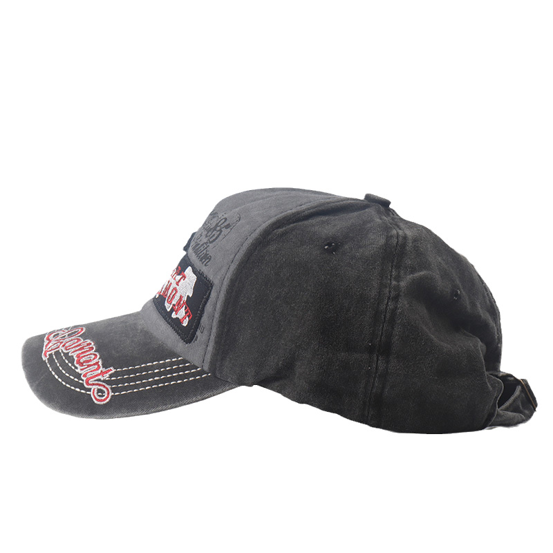 Bonés Snapback Masculinos de Algodão Lavado, Bonés Vintage Femininos com Bordado de Grafite, Chapéu de Cowboy Masculino, Gorros Esportivos_voghion.com