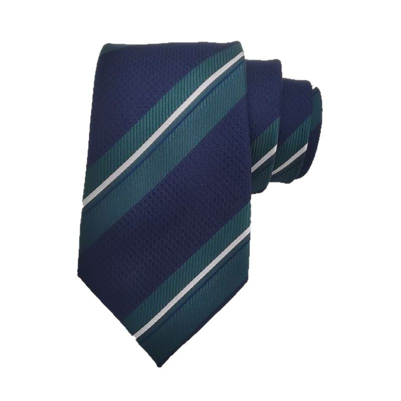 Cravatta da uomo in seta di gelso, di alta qualità, fresca e vivace, a righe verdi, nuova di zecca_voghion.com