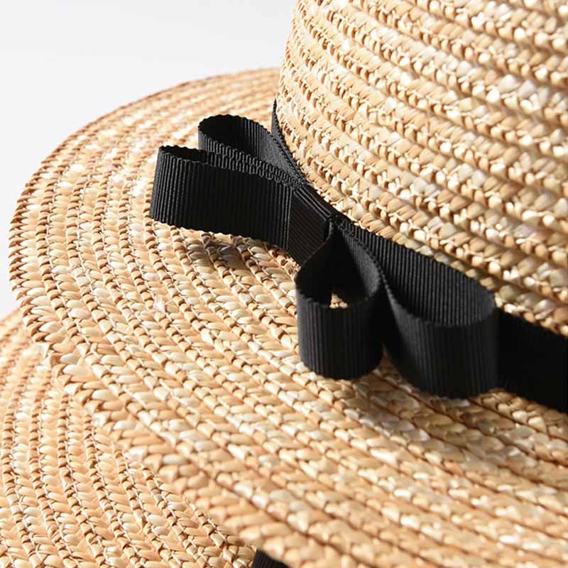 Fashion Fashion Classical Beach Ribbon Bowknot Boater Wide Brim Summer Sun Hats for Women Ladies Wheat Straw Cap Kentucky Derby Hat_voghion.com