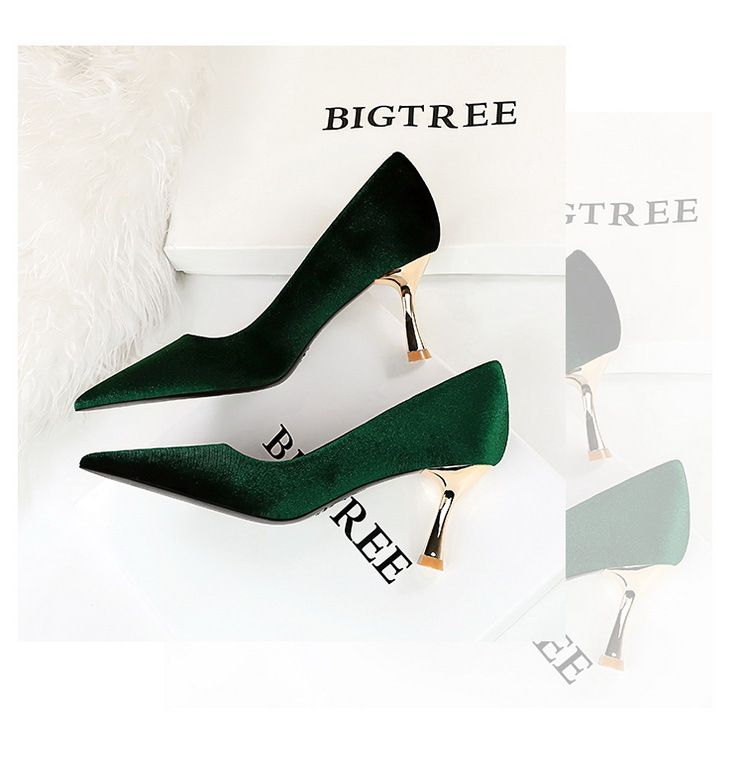1818-2 Scarpe singole con tacco alto in metallo Xishi, stile banchetto, alla moda e minimaliste, con punta bassa e in camoscio_voghion.com