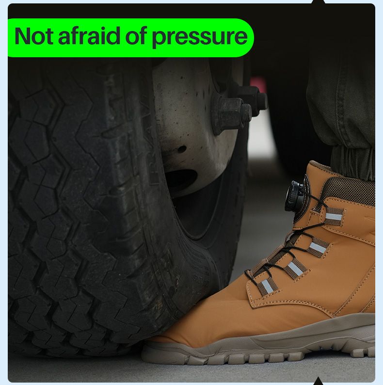 New Fashion 2024 Waterproof Security Work Safety Protective Leather Boots Anti-smash Anti-puncture Industrial Shoes_voghion.com