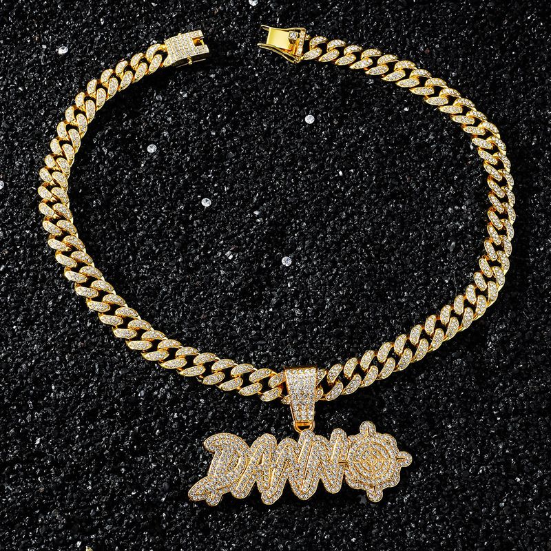 European And American New Men'schain Hip-hop Style Personalized English DANN Pendant Necklace_voghion.com