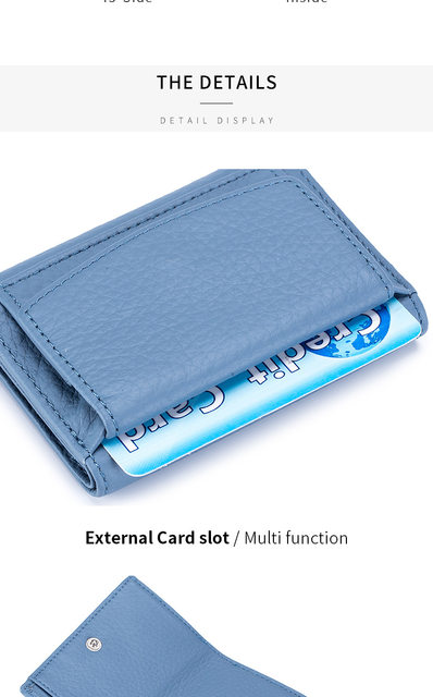 Valódi bőr női pénztárcák és pénztárcák, divatos kis pénztárca mini érmezsebbel, RFID-blokkolós pénztárca, tervező, Portfel Damski_voghion.com
