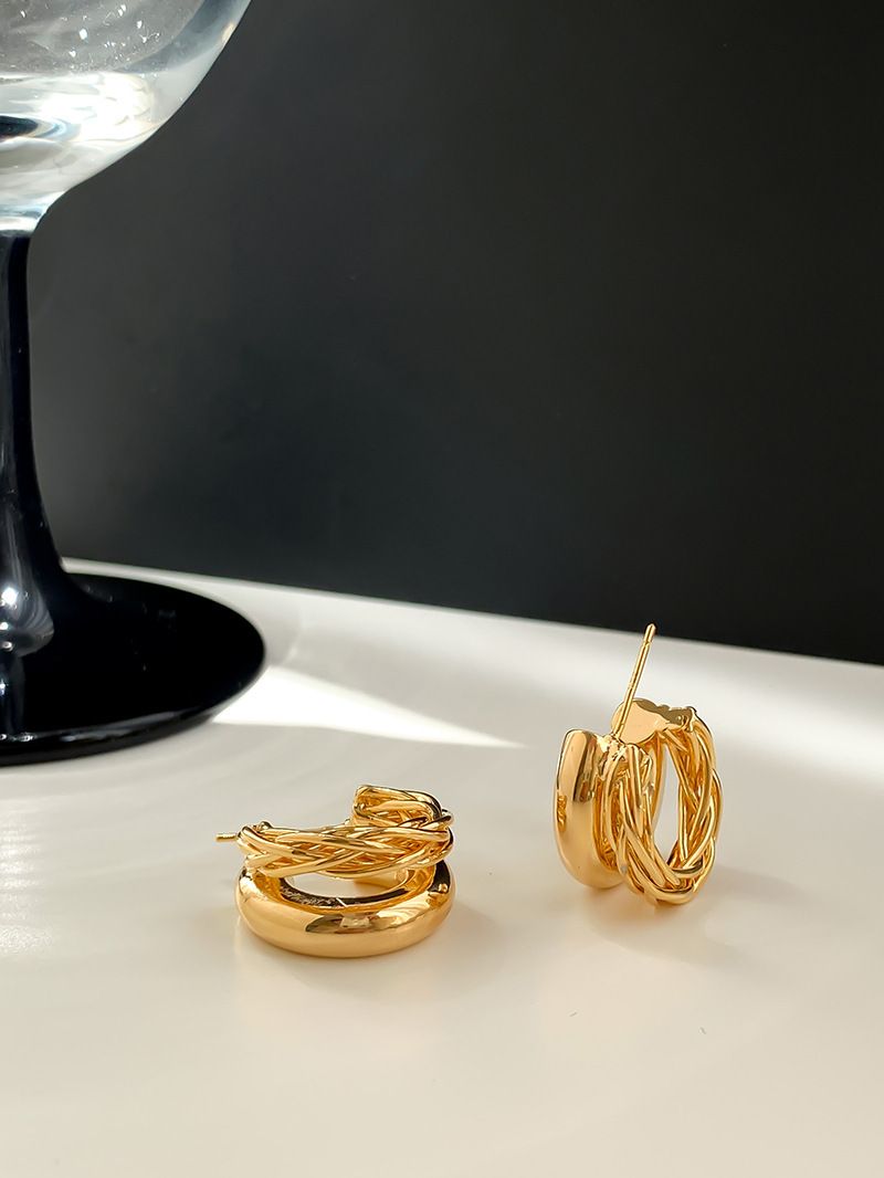 Orecchini a forma di C di alta qualità per donna, orecchini di design di nicchia, accessori per orecchie Yiwu_voghion.com