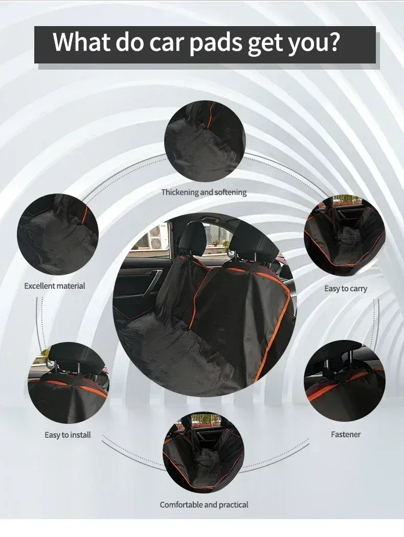 Rücksitz des Autos, strapazierfähige, kratzfeste Hundehängematte aus Oxford-Stoff, Schutz für Haustiersitze für Autos, LKWs und SUVs_voghion.com