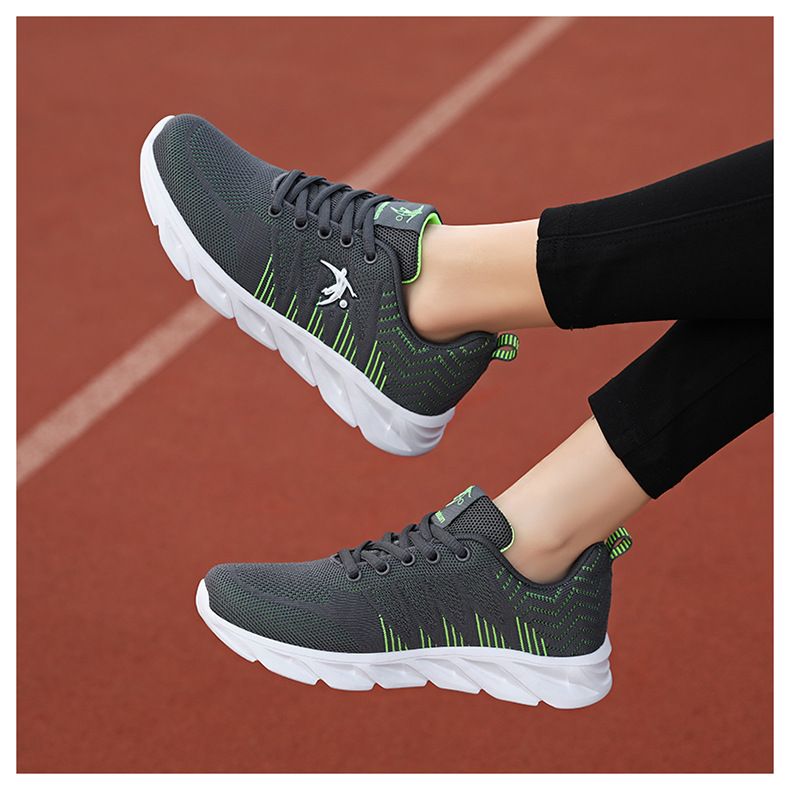 Zapatos deportivos de marca para mujer primavera 2024 nuevos zapatos para correr transpirables de malla informales ligeros, zapatos con cuerda para saltar de suela suave_voghion.com