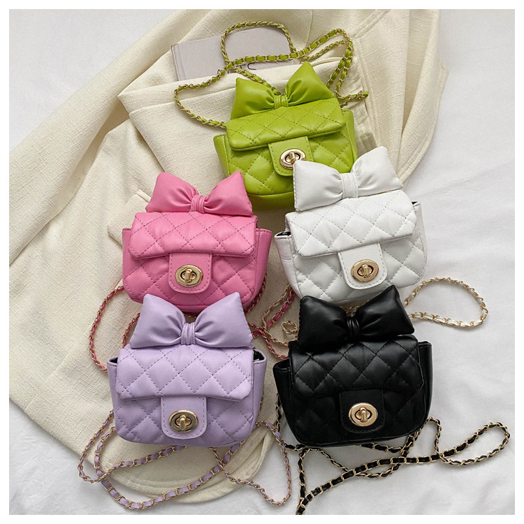 Texture 2024 New and Fashionable Chain Crossbody Spring/Summer Small Bowknot Mini Mouth Red Bag_voghion.com