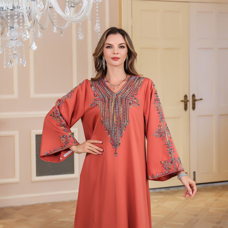 Women's Clothing Summer Elegant Rope Embroidery Robe Female Dress_voghion.com