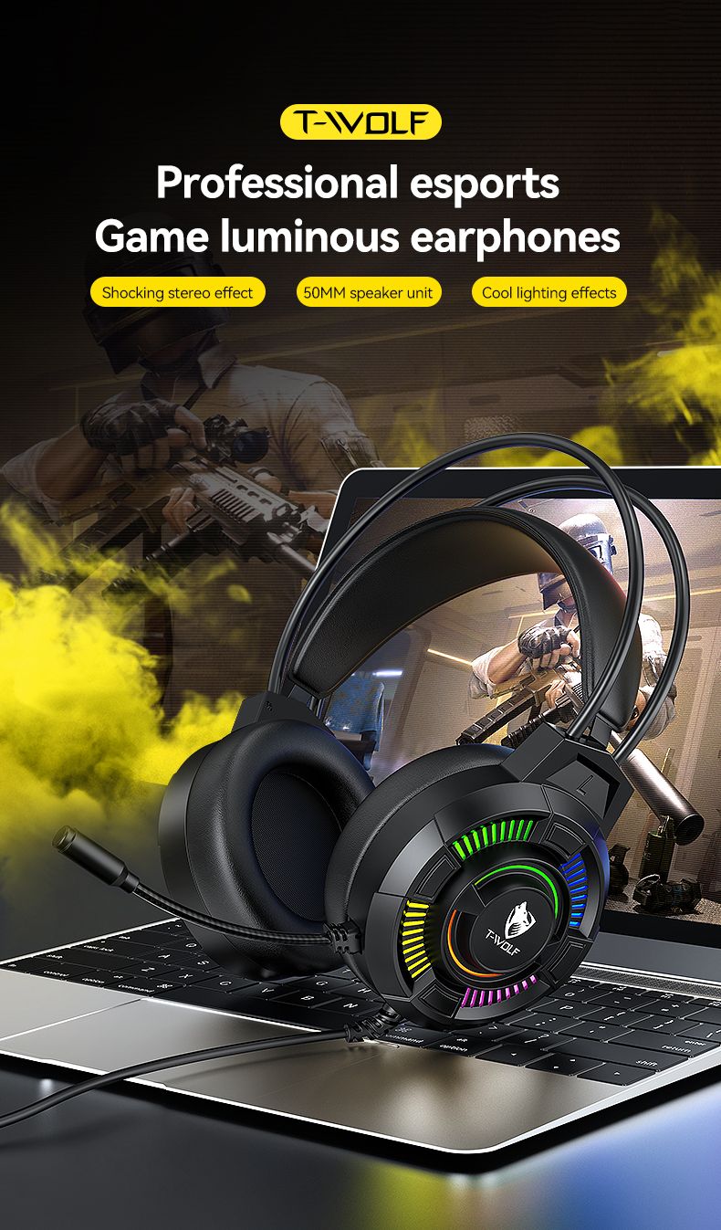 Gaming Headset Bass Stereo Over-head Earphone Pc Laptop Microphone Wired Headset Earphone And Headphone For Computer_voghion.com