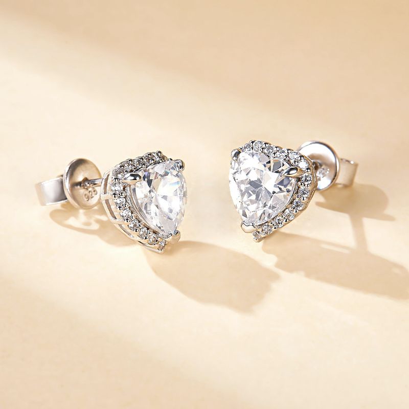 Love Birthstone Ohrringe - Minimalistische Ohrstecker aus S925 Sterlingsilber mit farbigen Edelsteinen (Schmuck als Geschenk zum 12. Monat auf Lager)_voghion.com