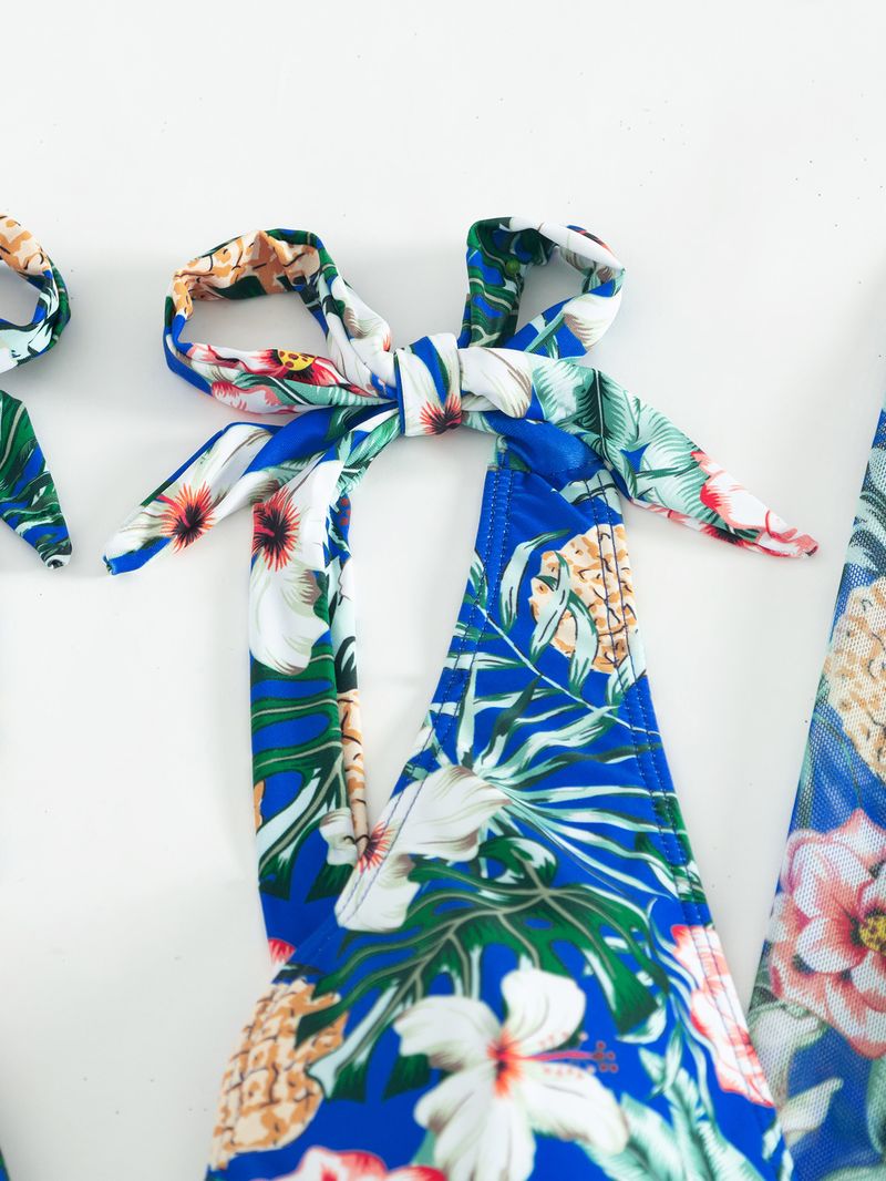 Women's Premium Bikini Set - 3 Piece Sexy Swimwear With Floral Print & Multiple Colors_voghion.com