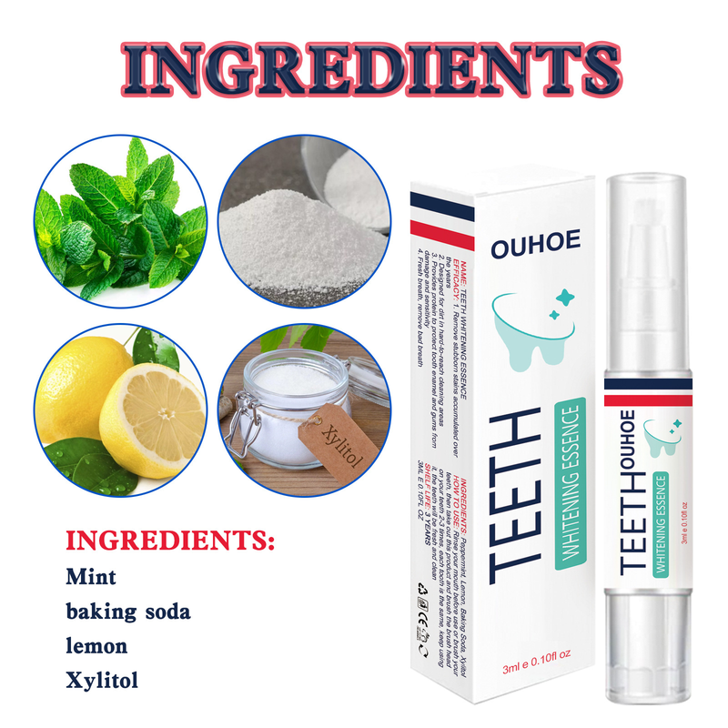 Tooth Whitening OUHOE essence Tooth Stain Removing Yellow Tooth Stain Refreshing Breath Cleaning Tooth Care essence_voghion.com