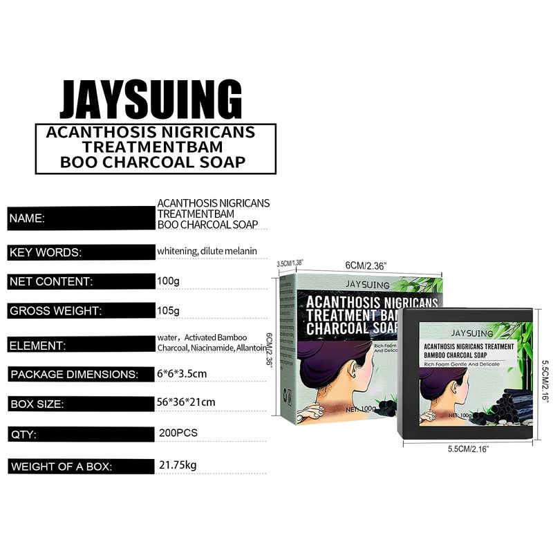 Ginocchio Gomito Ascella Corpo Clean Bar Idratare Sbiancare Acanthosis Nigricans Trattamento Carbone di Bambù Fatto a Mano_voghion.com