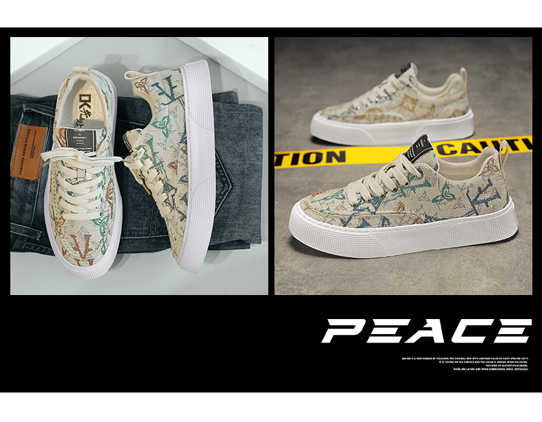 Men's shoes new breathable canvas shoes Korean version of the trend of all lightweight soft sole non-slip low The guy with the sneakers_voghion.com