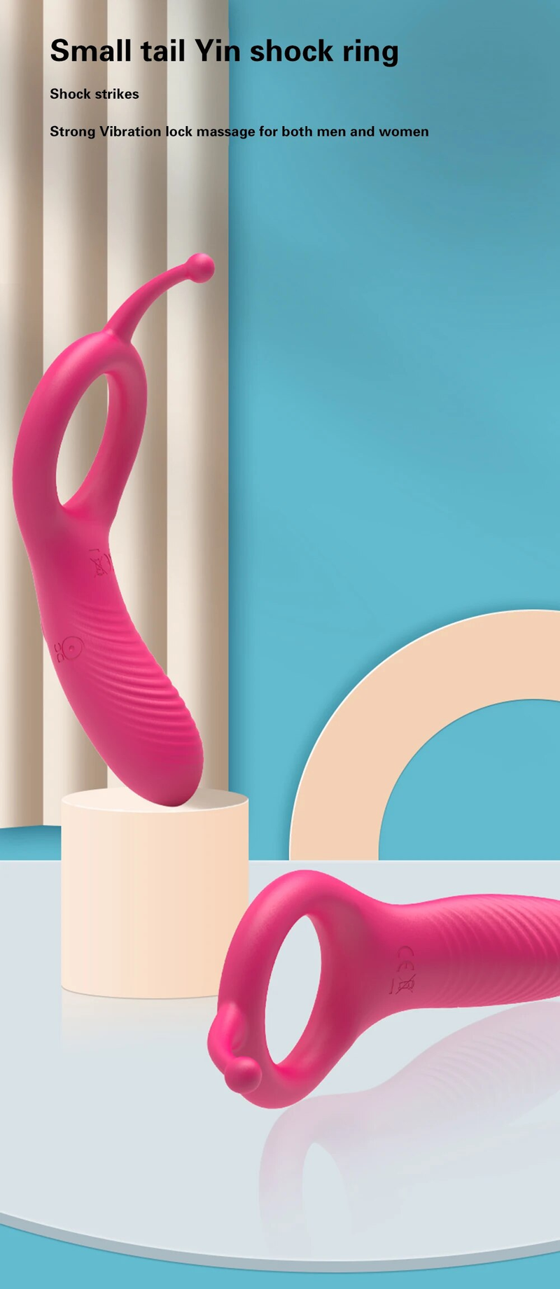 Anello Vibratore con Telecomando Coppia Eiaculazione Ritardata Stimolatore Clitorideo Vibrante Giocattoli Sessuali per Uomini_voghion.com