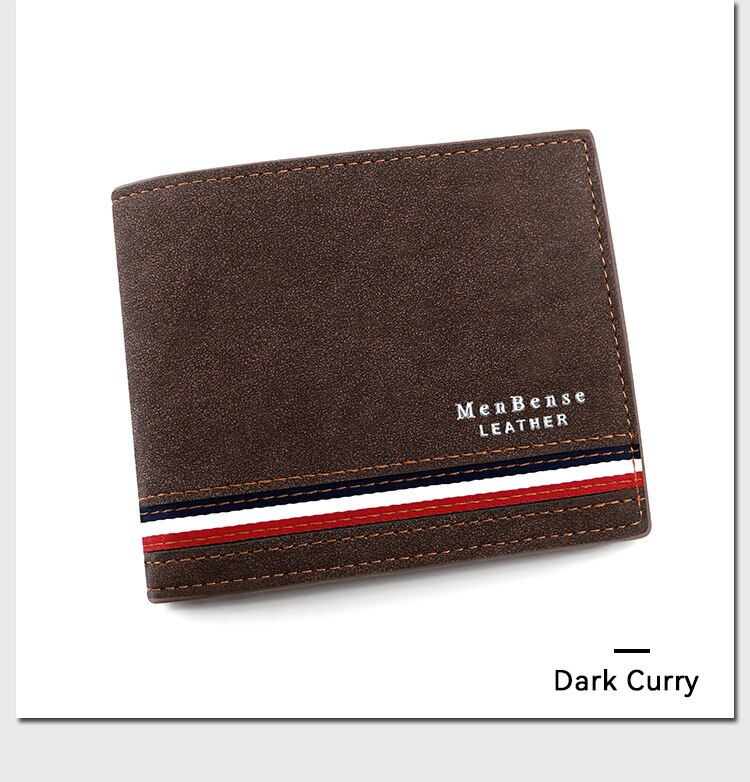 New Fashion Short Wallet Personalized Coin Purse Screen Printing Wallet Frosted Clutch Bag Money Clip For Men_voghion.com