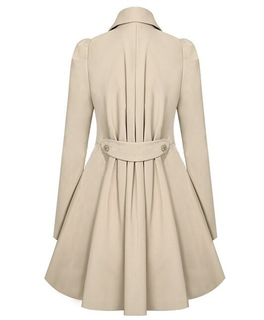 Women's slim-fitting mid-length commuter coats plus size spring and autumn windbreakers_voghion.com