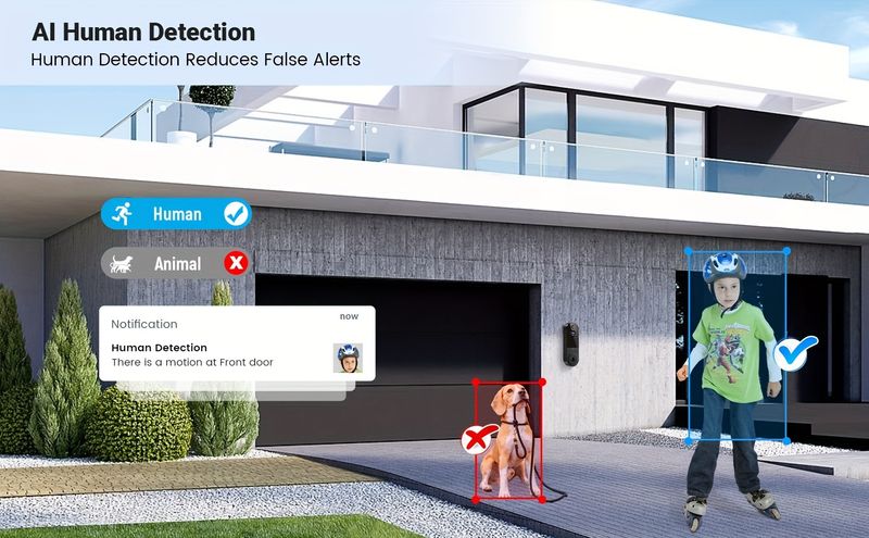 2025 New 1080P Power Supply Wireless Doorbell Camera With Chime Function 2_voghion.com