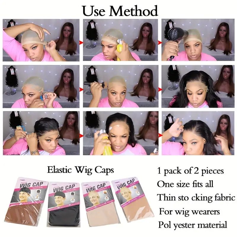 wig hair net female nylon wig cap 2 pack high elastic cos stockings mesh cap WigCap_voghion.com