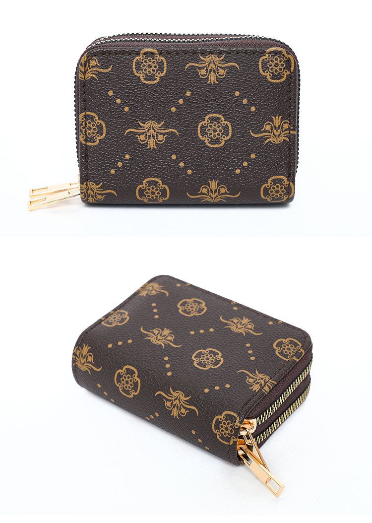 Women's Card Holder Double Zipper Accordion Fashion Multi card Slot Multi function Card Holder Retro Trend Coin Purse_voghion.com