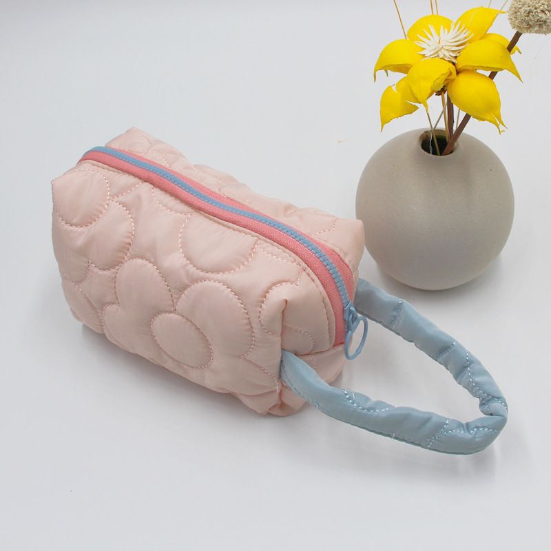 ins Cosmetic Bag Women's Large-capacity Toilet Bag Girl Feeling Pencil Bag Multi-functional Portable Storage Bag Candy Color Simple Hand Wallet_voghion.com