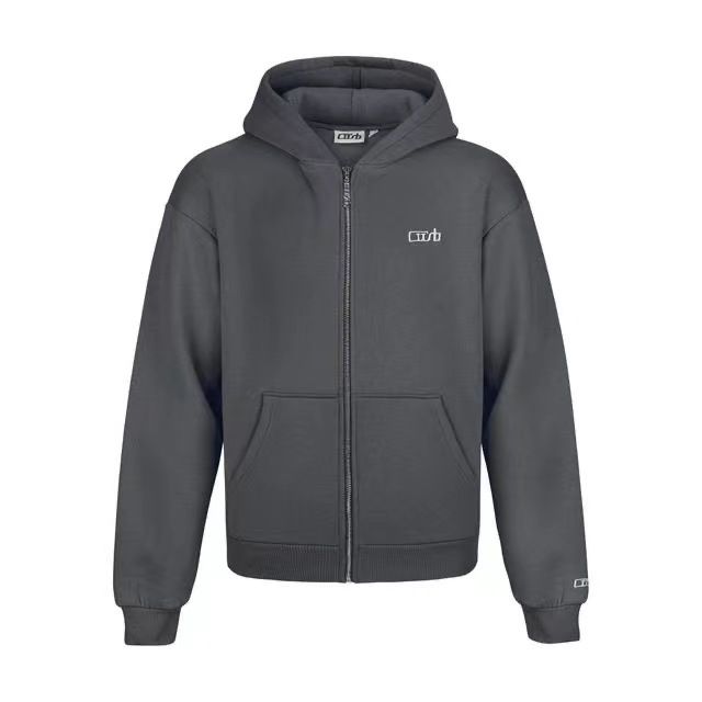 2025 neue Zipper Strickjacke Jogginghose Einfache Brief Drucken Mit Kapuze Sweatshirt Jacke Heißer Verkauf_voghion.com