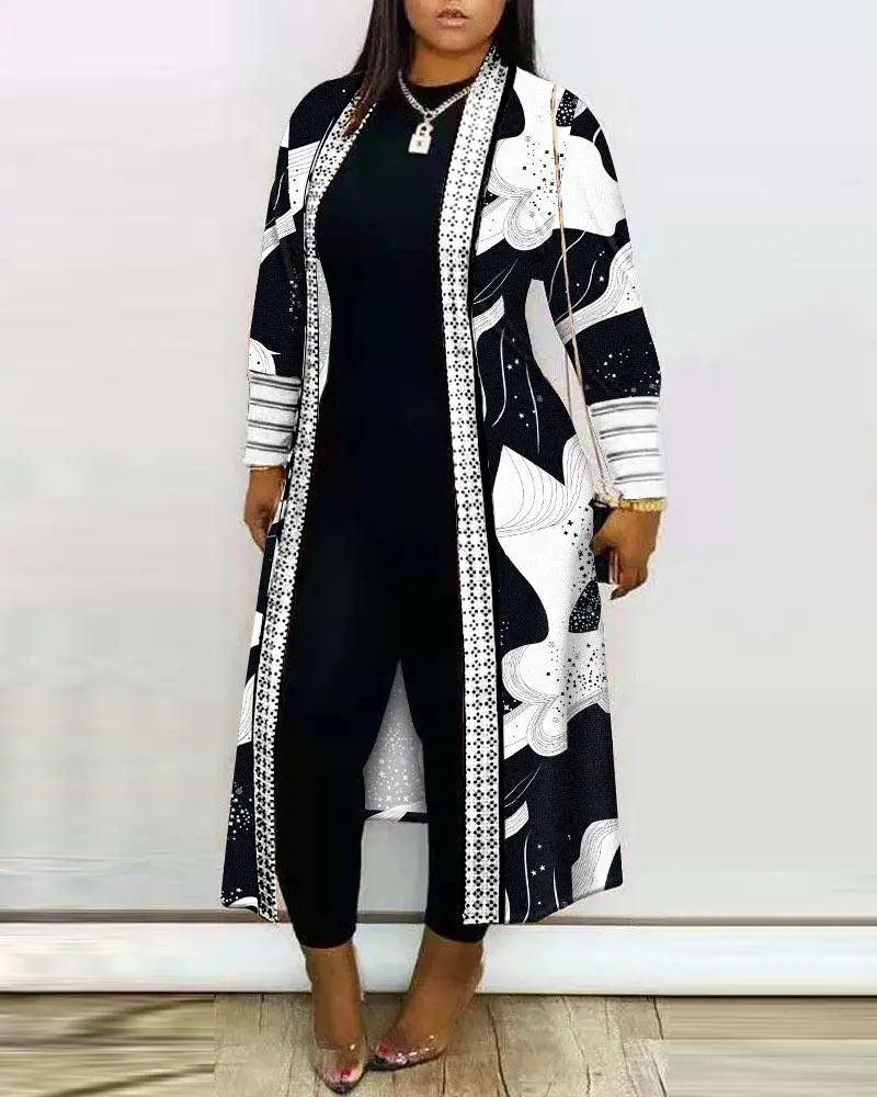 2022 Autumn Winter New Women's Long Sleeve Patchwork Loose Commuter Trench Coat_voghion.com