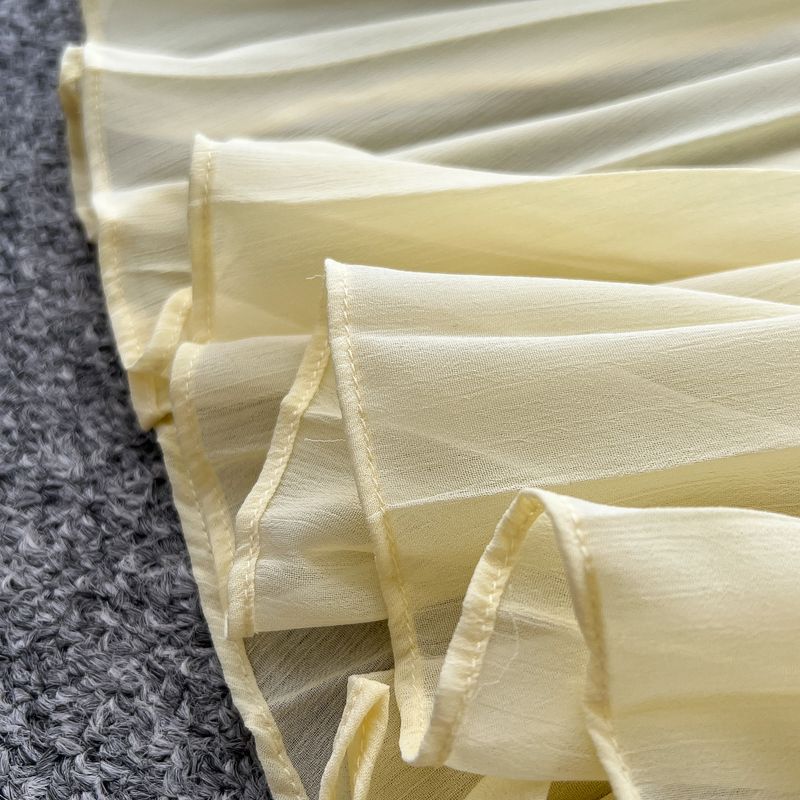 Damenbekleidung im minimalistischen Stil, einfarbig, Strickanzug für Damen, Sommer, ärmelloses Hemd, Oberteil, hohe Taille, Netzspleiß, Super-Feenrock_voghion.com