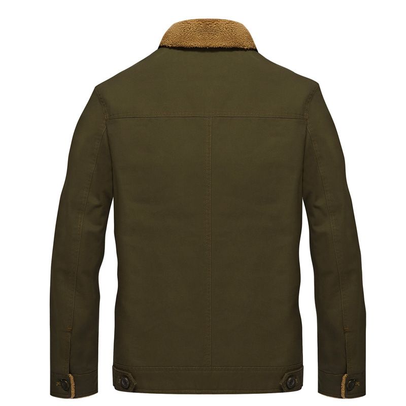 ActiveGo ActiveGo Cross-Border 2024 Winter New Men's Outdoor Workwear Jacket Plus Size Fleece Military Coat_voghion.com