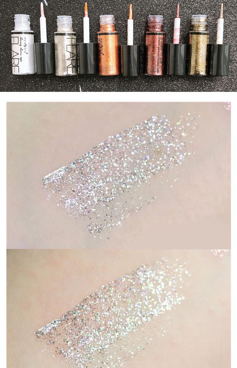 Lidschatten & Liner Kombination P5004 Flüssiger Lidschatten Glitzerlidschatten Flüssiger einfarbiger Lidschatten Cross Border Speziallidschattenpalette_voghion.com
