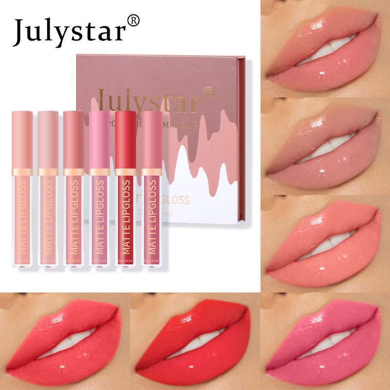 Ensemble de maquillage hydratant longue durée qui ne se décolore pas, visage miroir brillant à l'eau et ensemble de rouge à lèvres moue_voghion.com