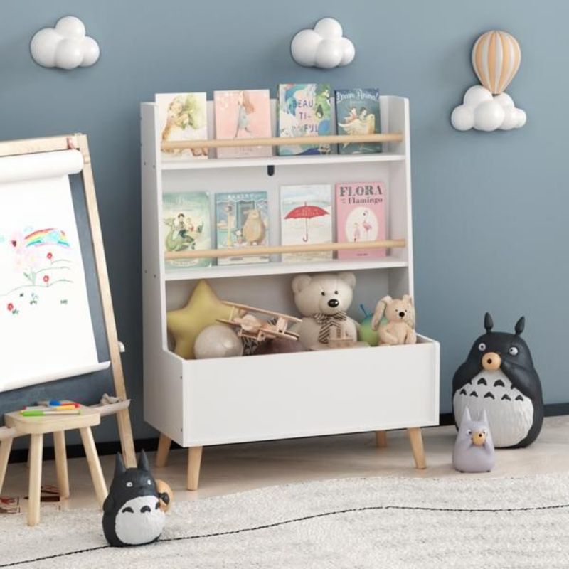 Organizer Cabinet Book Book Rack Bookshelf Storage Magazine Organizer And Toy White_voghion.com