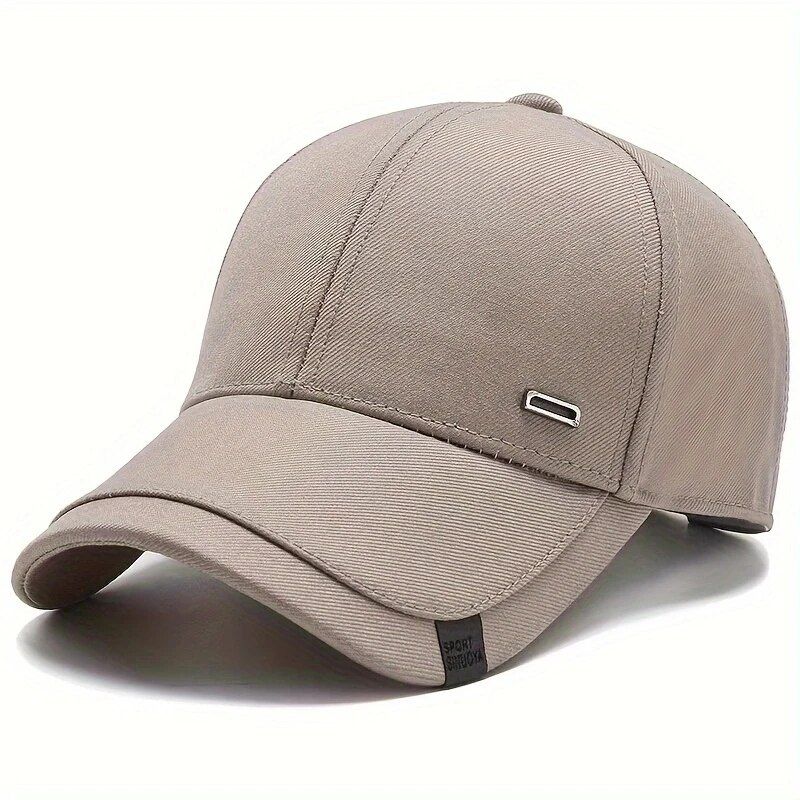 Unisex Square Silver Buckle Label Baseball Caps Frühling Herbst Outdoor Verstellbare Freizeithüte Sonnenschutzhut_voghion.com