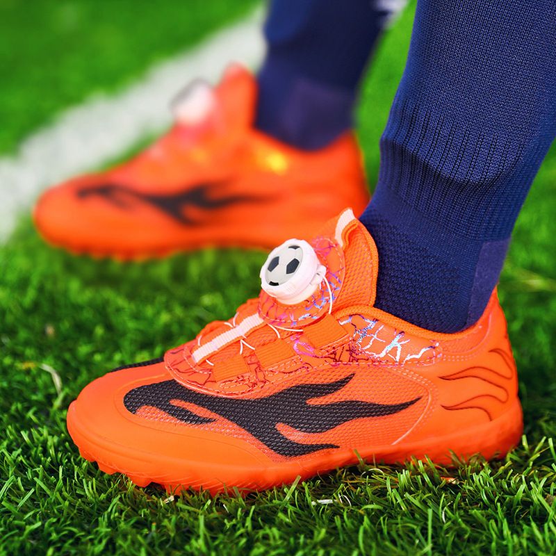 ShoeGlobe, scarpe estive con fibbia girevole in rete, per bambini grandi, ragazzi e ragazze, scarpe da calcio da allenamento, senza lacci_voghion.com