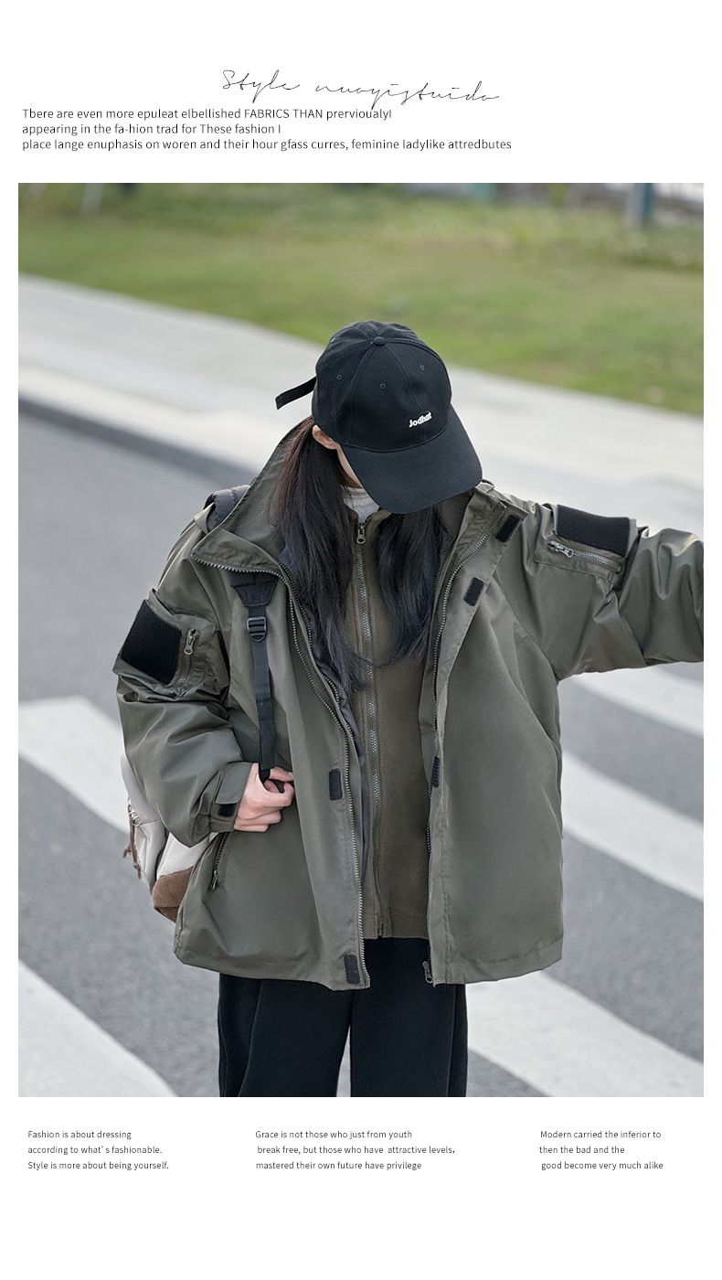 Sormrooper pour hommes et femmes, veste intérieure en polaire amovible trois en un, veste de randonnée d'extérieur pour couple automne et hiver_voghion.com