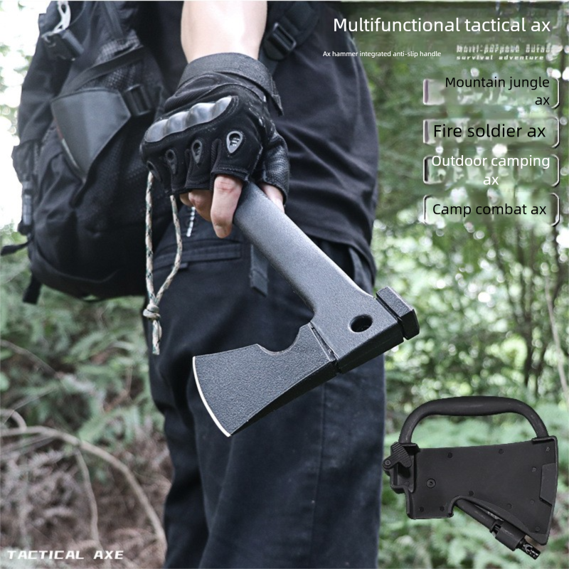 Outdoor Multi-Functional Firefighting Waist Splitting Tactical Camping Survival Mountain Climbing Logging Wood Saw Axe_voghion.com