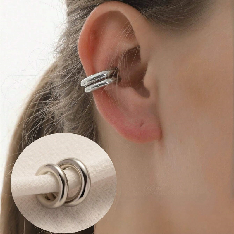 Aurora Atelier Fashion Orecchini a clip a forma di C con cerchio liscio per donna, leggeri, non perforanti, per cartilagine, da indossare tutti i giorni, gioielli e regali 2025_voghion.com