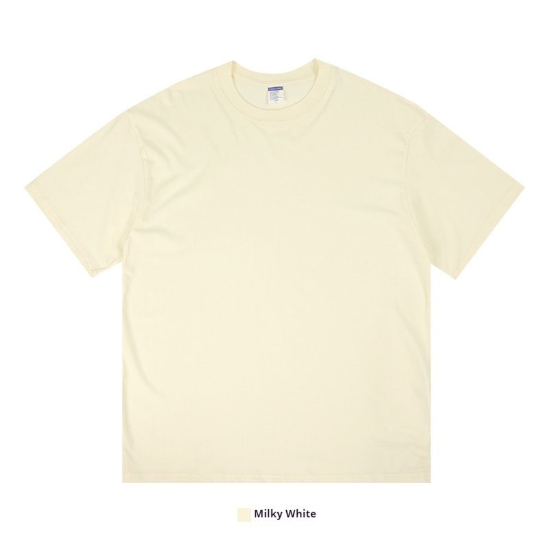 230g Shoulder Pure Cotton Short Sleeve For Men, Printed Loose Fit Plus Size Crew Neck Men's T-Shirt_voghion.com