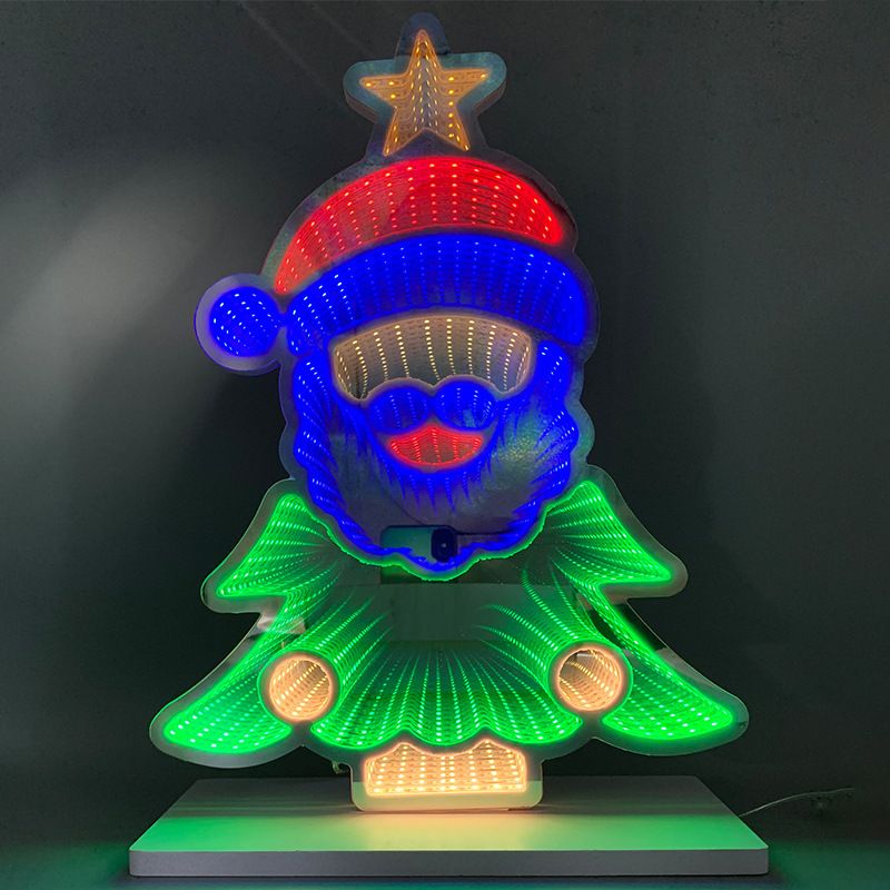 New LED Tunnel Daytime Ambient Creative Gift Thousand Layer Mirror Abyss Decorative Light_voghion.com