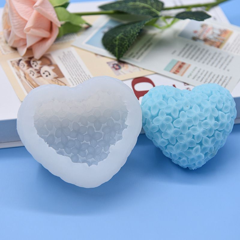 Stampo in silicone per la cottura di torte fai da te - Design a forma di fiore e cuore_voghion.com