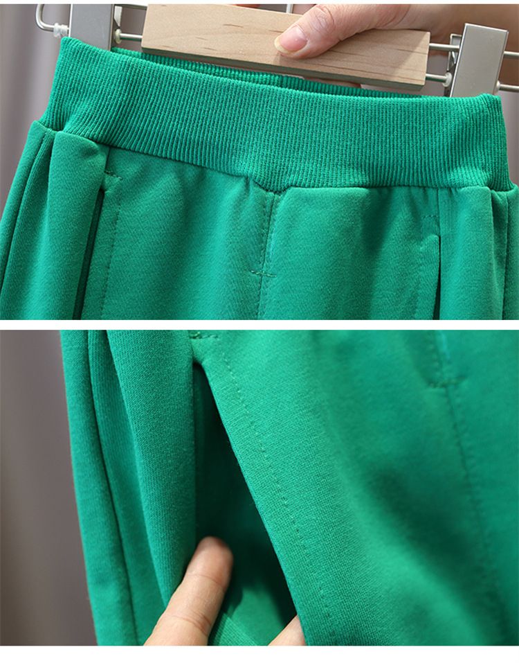 Dětské oblečení pro chlapce, jarní oblek 2024, stylový sportovní dvoudílný oblek, dětská módní značka, mikina s písmeny, tepláky, univerzální dětské oblečení_voghion.com