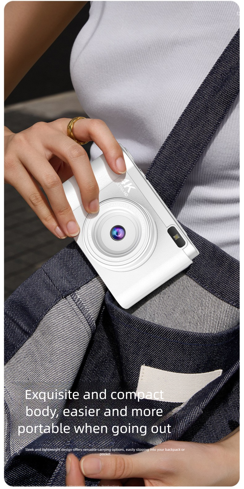 Caméra numérique CCD Campus Flip HD portable pour étudiants, mini-caméra compacte d'entrée de gamme pour femmes_voghion.com