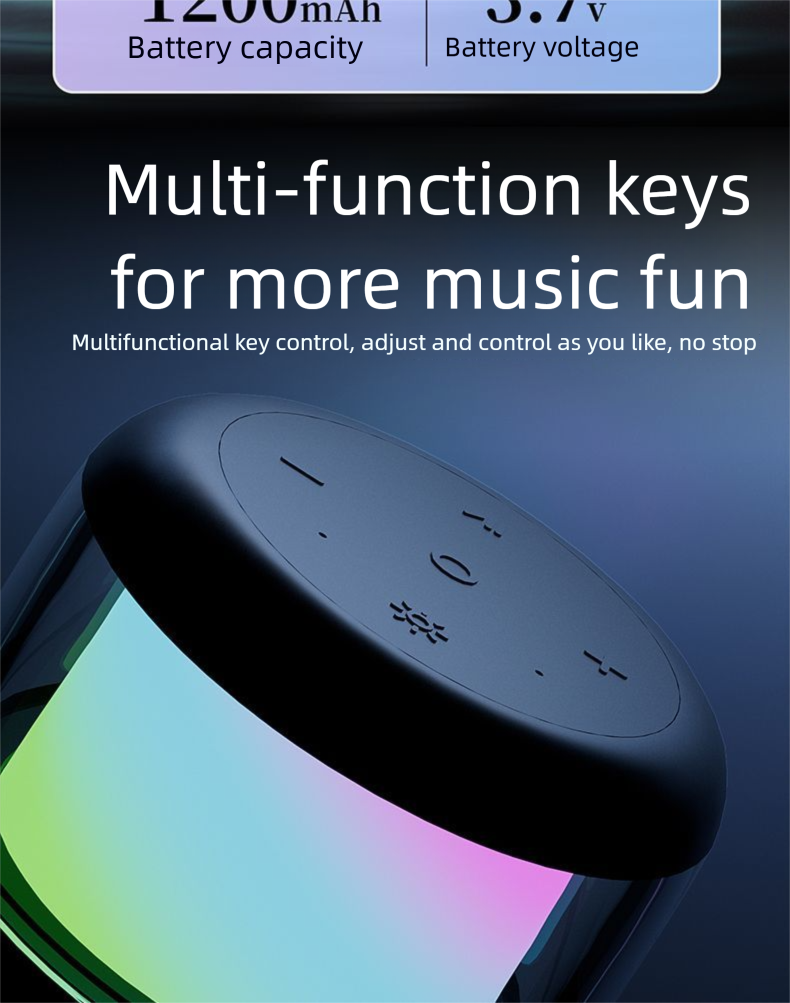 Wireless Smart Bluetooth Atmosphere Light Home High-Quality Outdoor Subwoofer Card Slot Mini Speaker Payment_voghion.com