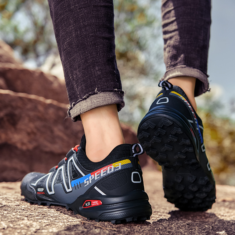 Men's and women's cross-country running shoes Outdoor sports mountaineering air cushion shoes_voghion.com