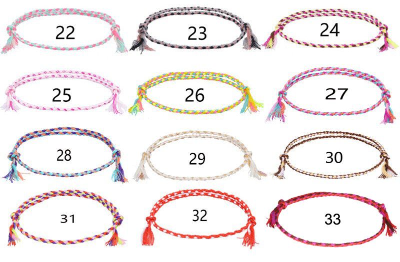 Neues, einfaches Armband mit Sicherheitsschnalle und viersträngigem, farbigem Handseil, Wenwan-Faden, handgewebtes rotes Seilarmband_voghion.com