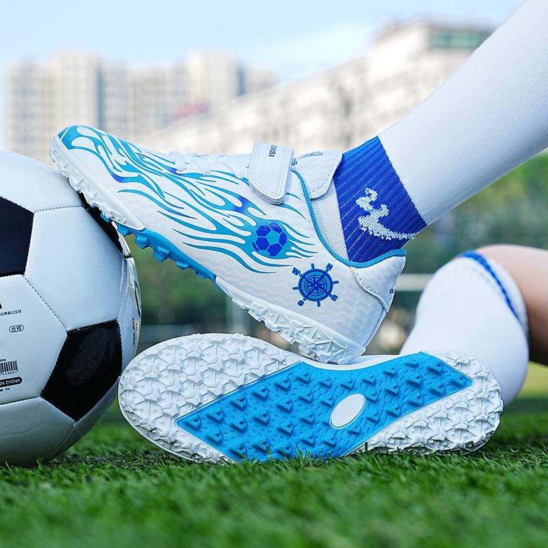Velcro Children's Long Spike Soccer Shoes Outdoor Primary And Secondary School Students Shredded Spike Training Shoes Youth Sports Shoes_voghion.com