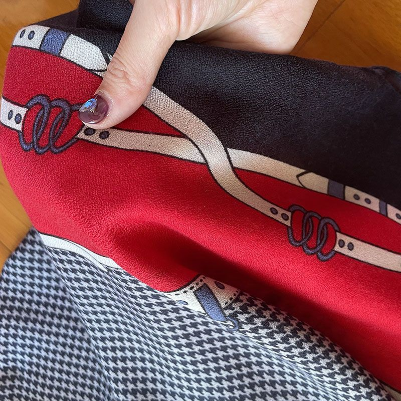 Cfnbharvest Brand Thousand Bird Plaid Schal Damen Herbst und Winter Vielseitiger Western-Schal aus Baumwolle und Hanf Multi_voghion.com