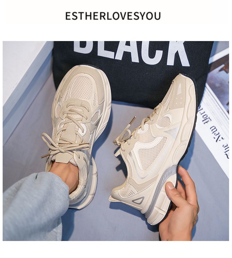 Erkek Bağcıklı Örgü Spor Ayakkabı - Atletik Ayakkabılar - Hafif ve Nefes Alabilir - Koşu Basketbol Egzersiz Spor Salonu_voghion.com