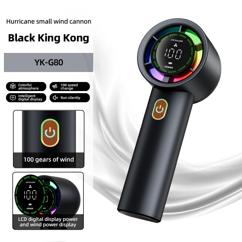 2025 New High-Speed Cooling Handheld USB Rechargeable Brushless Mini Portable Fan_voghion.com